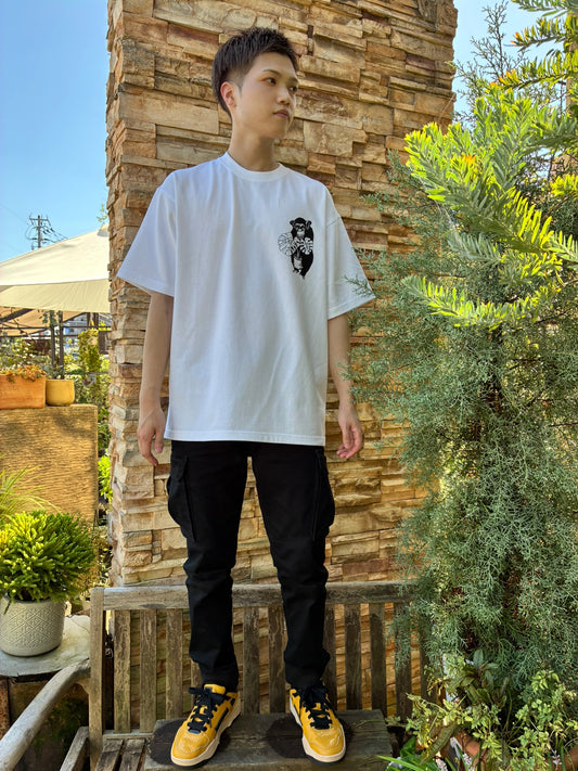 オリジナルTシャツ　【猿】　白色　Ｍサイズ