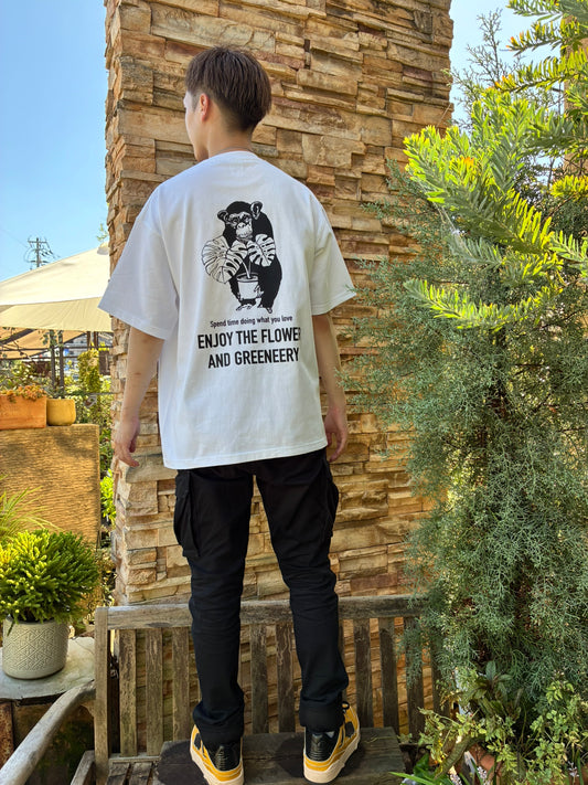 オリジナルTシャツ　【猿】　白色　Ｍサイズ