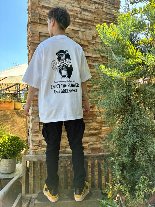 オリジナルTシャツ　【猿】　白色　Ｌサイズ