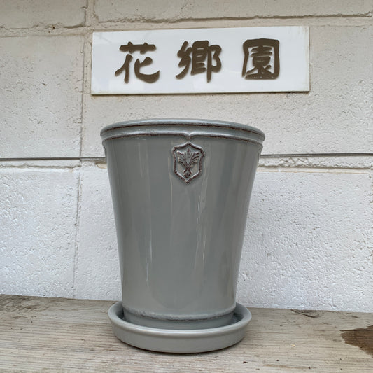 グレー陶器鉢(花郷園さんオリジナル）　5号鉢