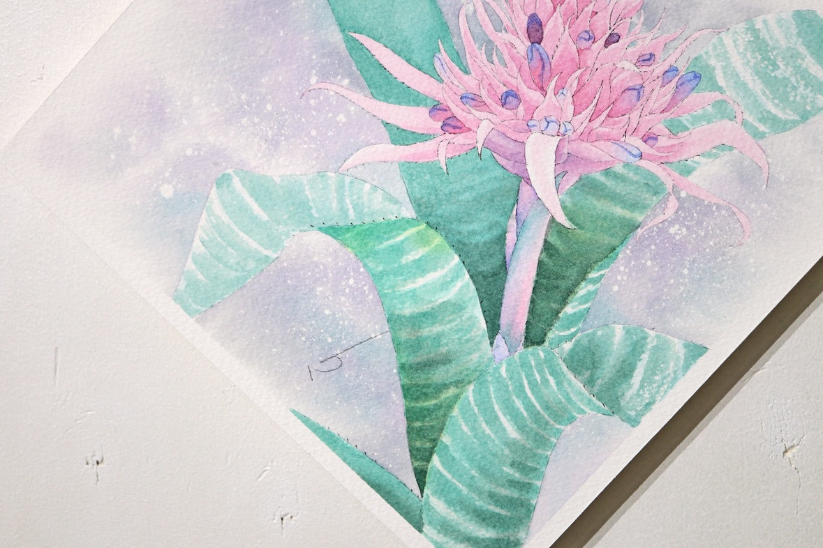 こころ作水彩画　原画★エクメア　20×20cm
