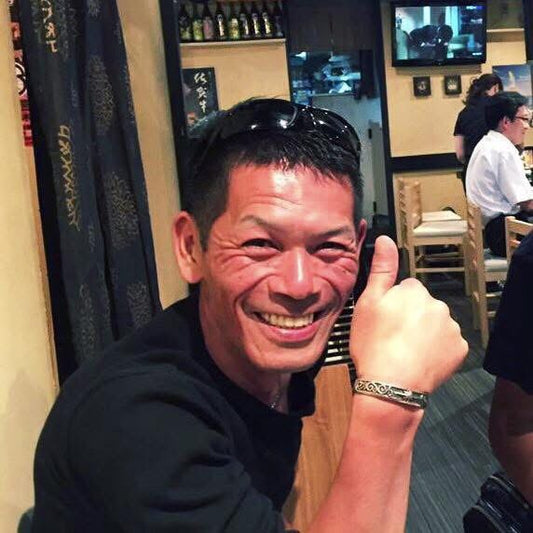 3/29 社長の庭作業 勉強会応援バッチ