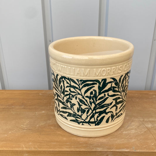 WilliamMorris pot /  英国デザイナー ウイリアムモリス陶器鉢 グリーン【Mサイズ】
